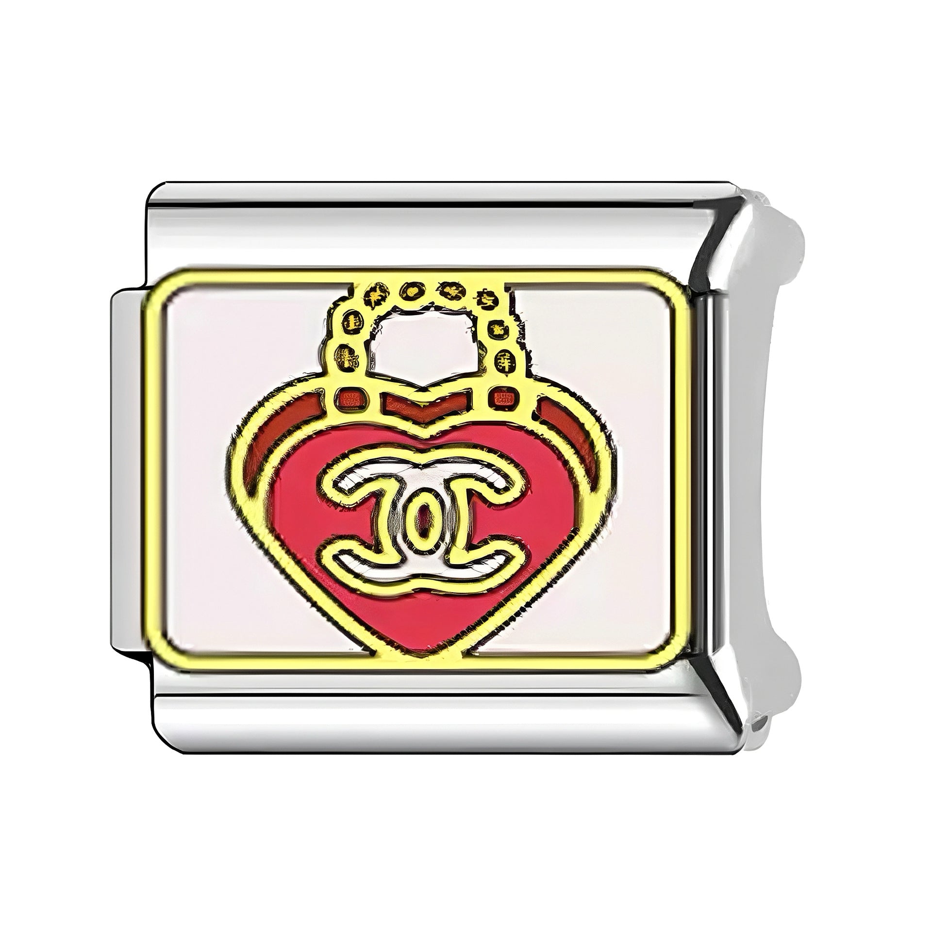 Wholesale Italian Charm Bracelet 9mm DIY Splicing Fashion Bag Pattern Stainless Steel Composable Bracelet