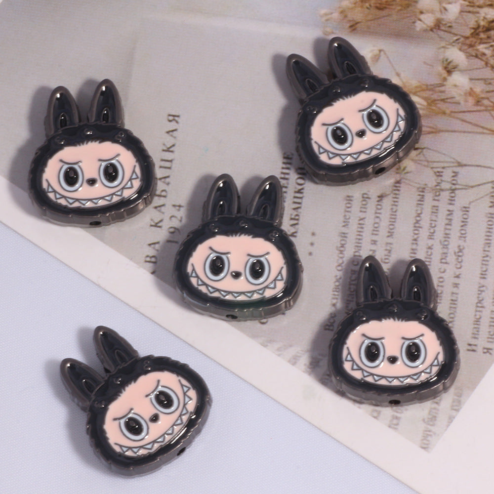 Wholesale 10pcs  Alloy Cute Cartoon Beads DIY Bead Accessories