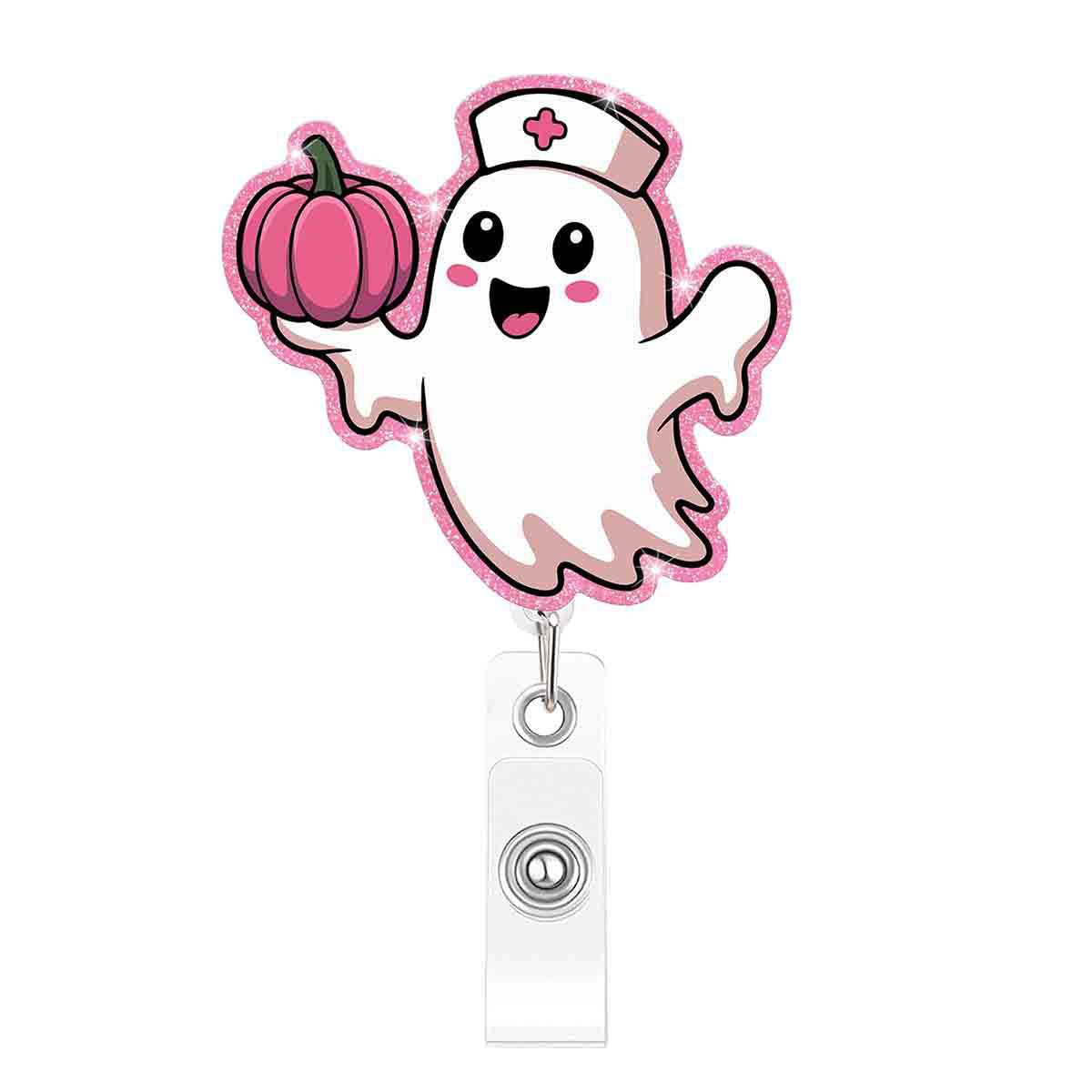 Wholesale  Ghost Cartoon Acrylic Badge Reel Fashion Accessory Gift