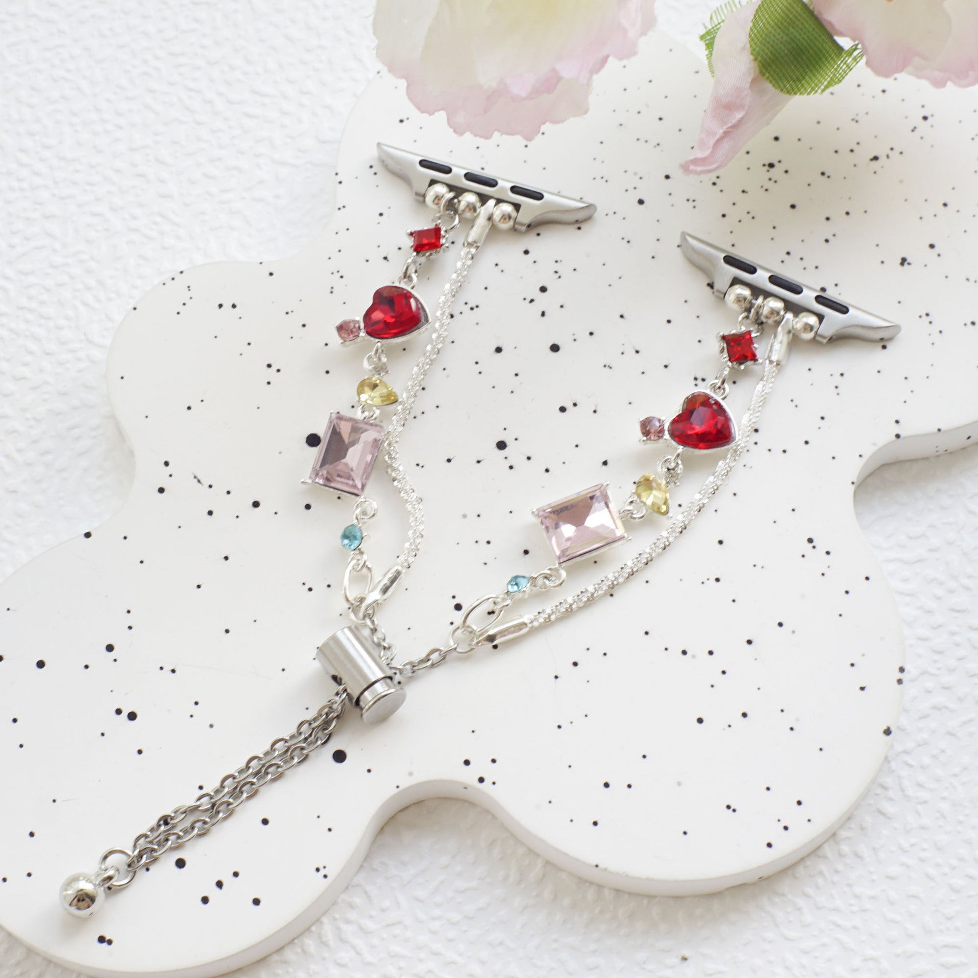 Wholesale Adjustable  Colorful Gemstone Bracelet-Style Watch Band for Apple Watch