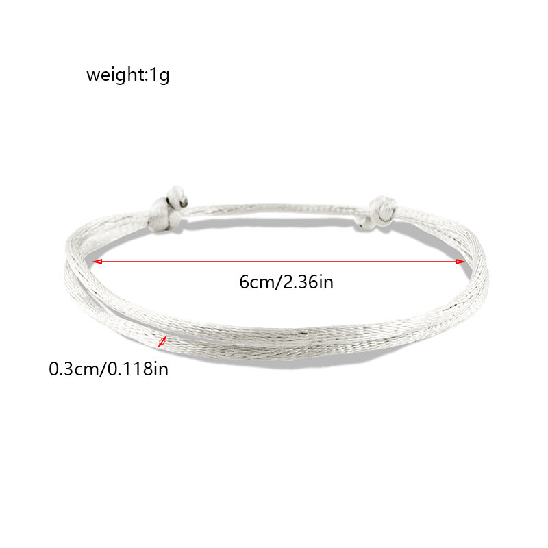 Wholesale Colorful Waterproof  Adjustable Hand-woven Bracelet
