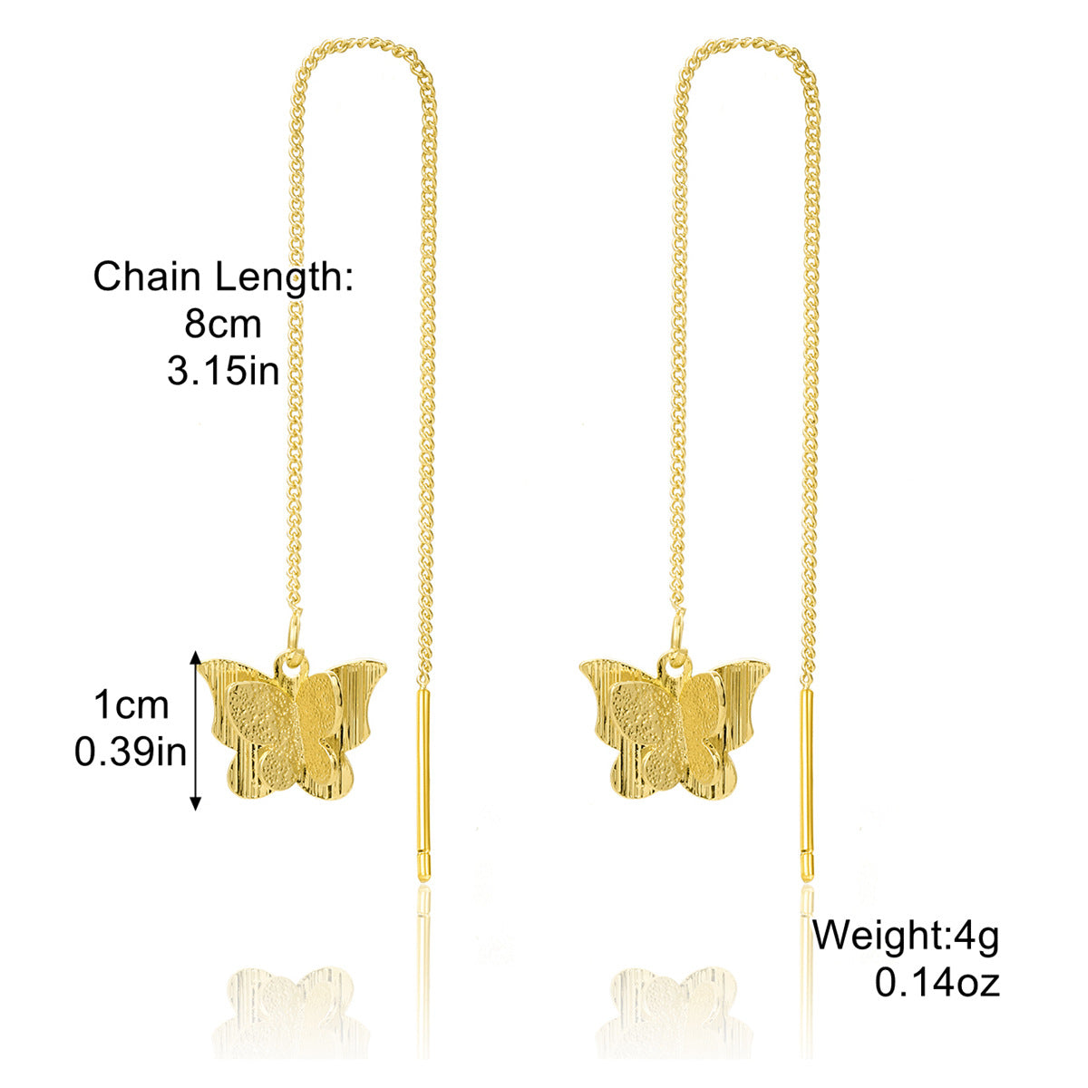 Wholesale  Rhinestone Bird Ear Line Personality Elegant Long Earrings