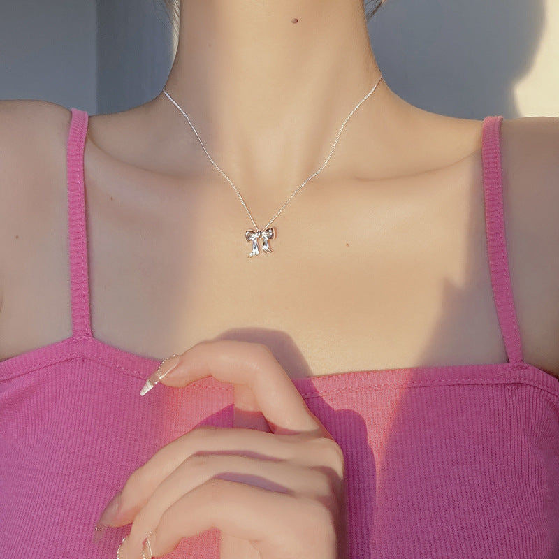 Wholesale Bow Necklace Clavicle Chain Bow Necklaces Choker Necklace ACC-NE-Jipei002
