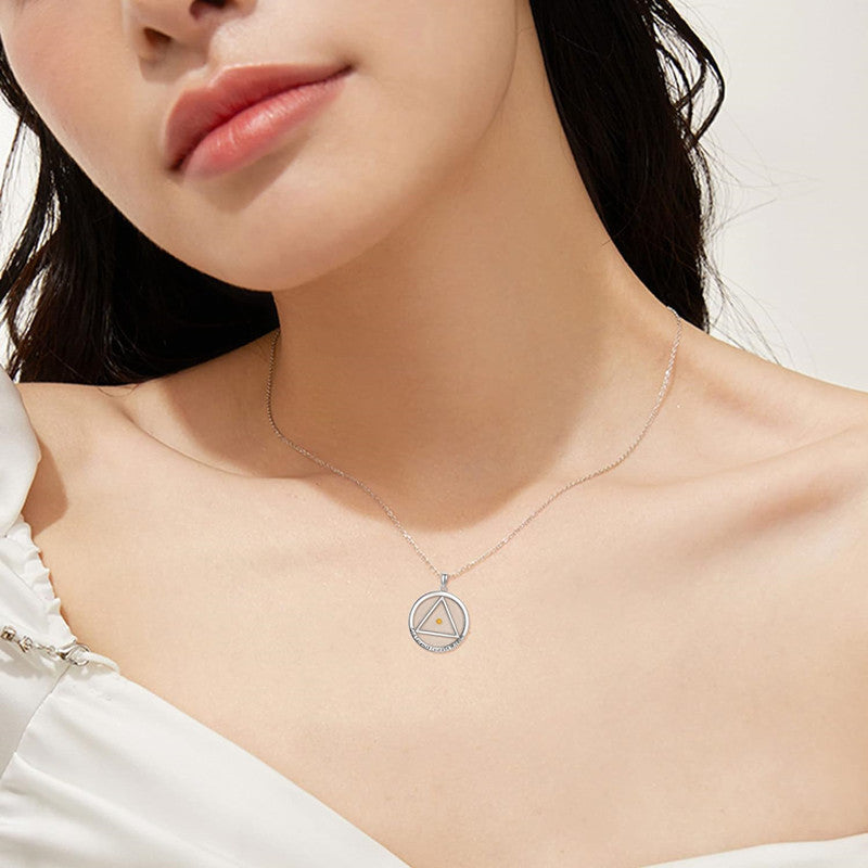 Wholesale stainless steel triangle seed necklace ACC-NE-MS016