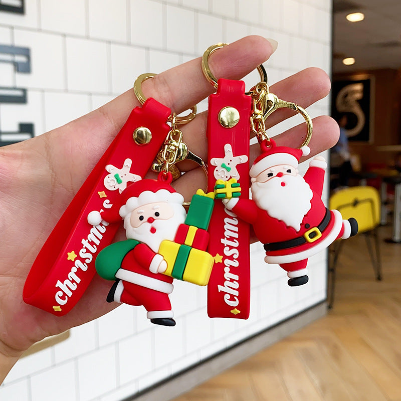 Wholesale Cute Christmas Santa Claus PVC Keychains ACC-KC-ErLu020