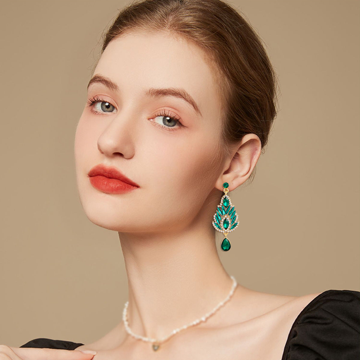 Wholesale Rhinestone Earrings Long Crystal Earrings Luxury Earrings ACC-ES-YiN003