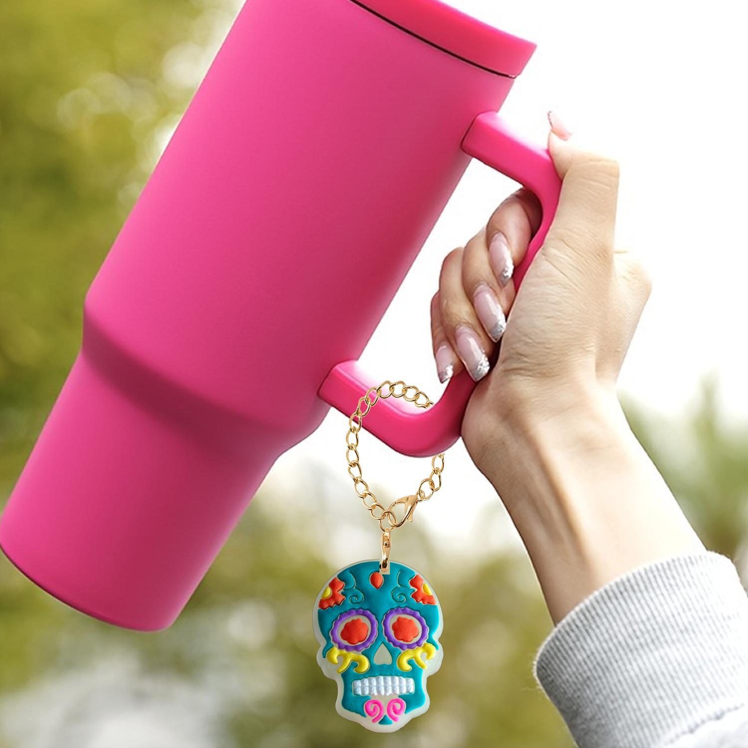 Wholesale Fluorescent Skull Soft Rubber Hanging Chain Cup Accessories Chain ACC-CA-XieJi005