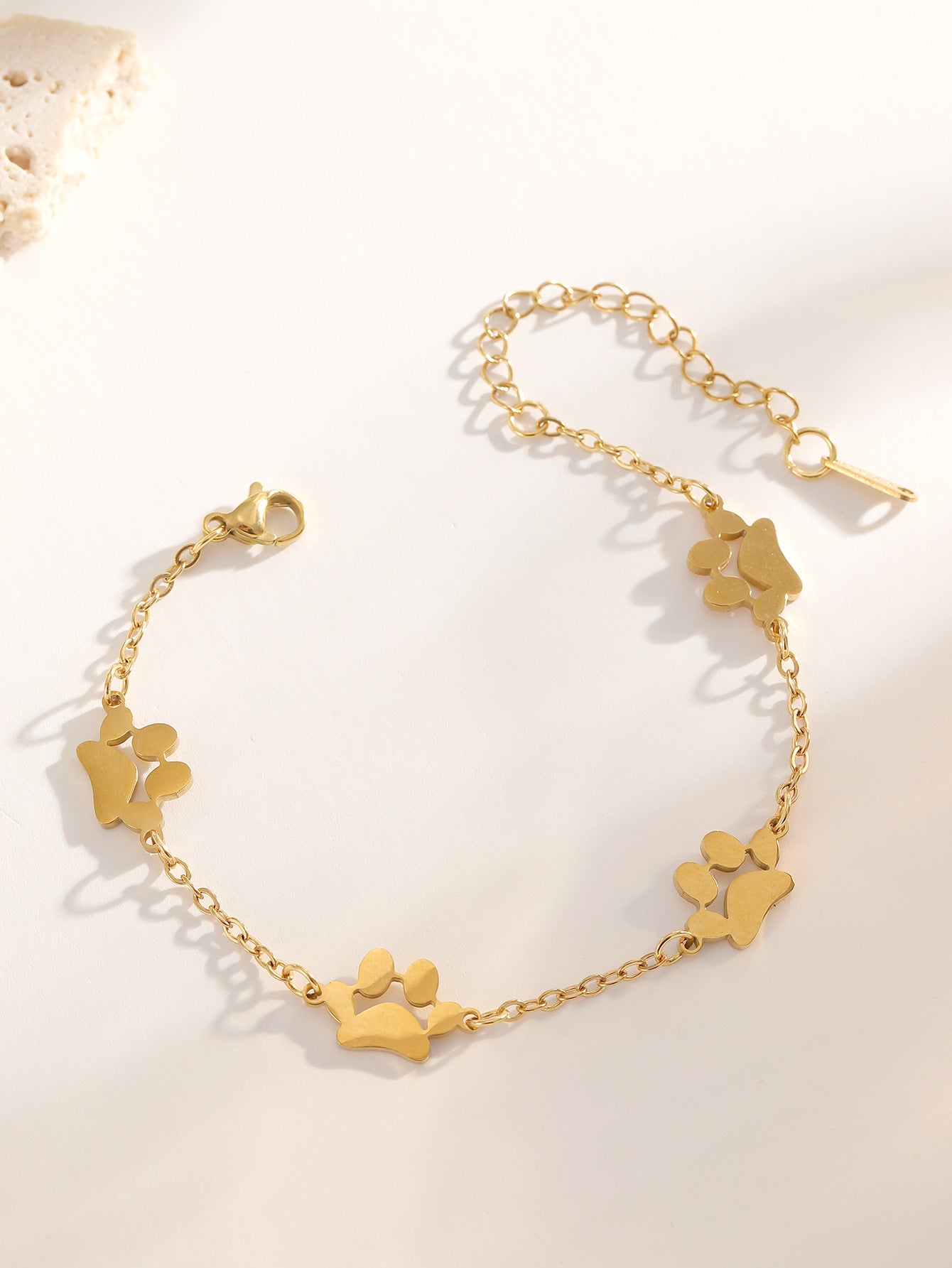 Wholesale Stainless steel pet paw print bracelet