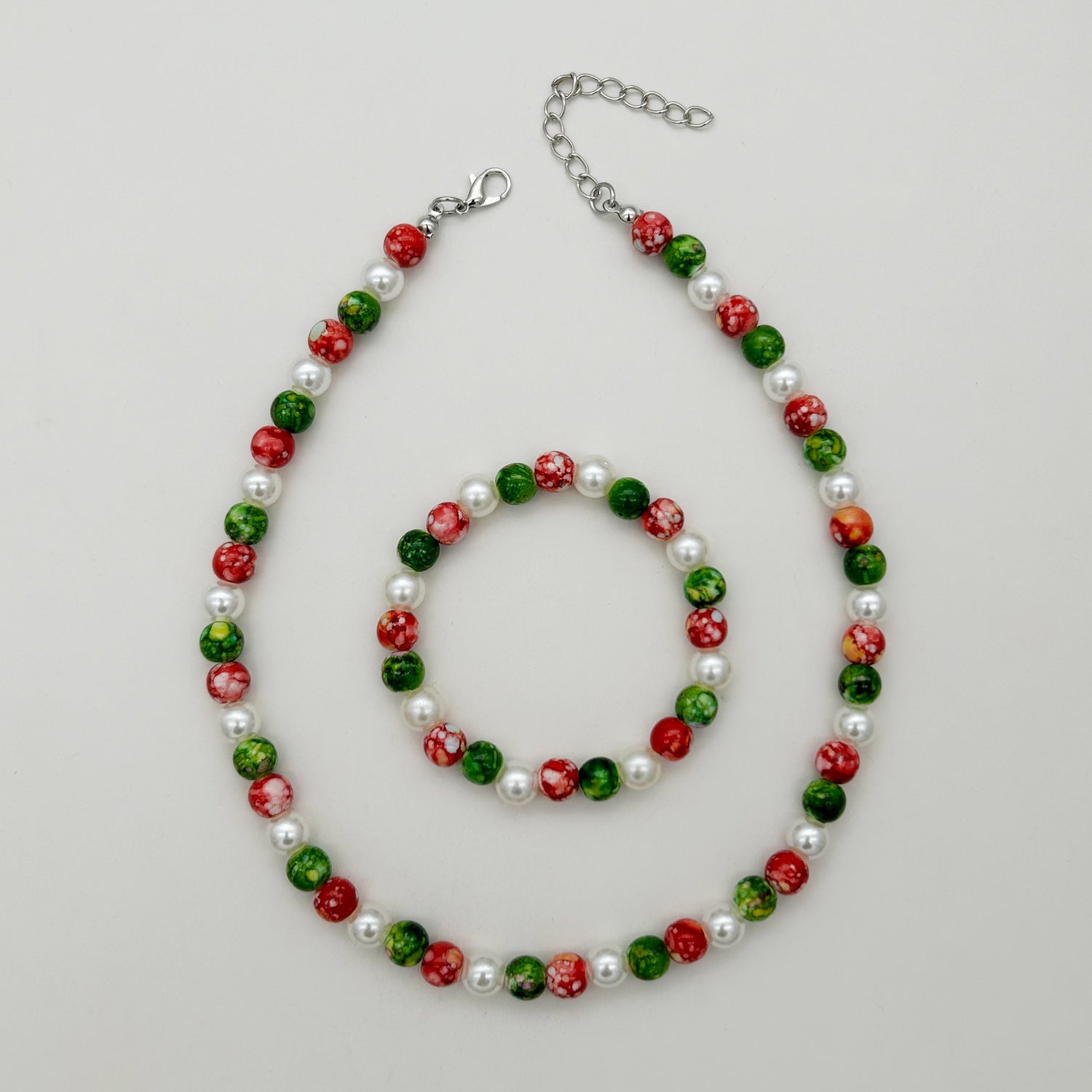 Wholesale American Independence Day Flag Color Beaded Necklace