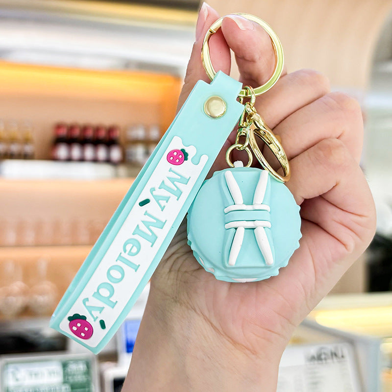 Wholesale Cartoon Donut PVC Soft Keychain Creative Keychain ACC-KC-XJY003