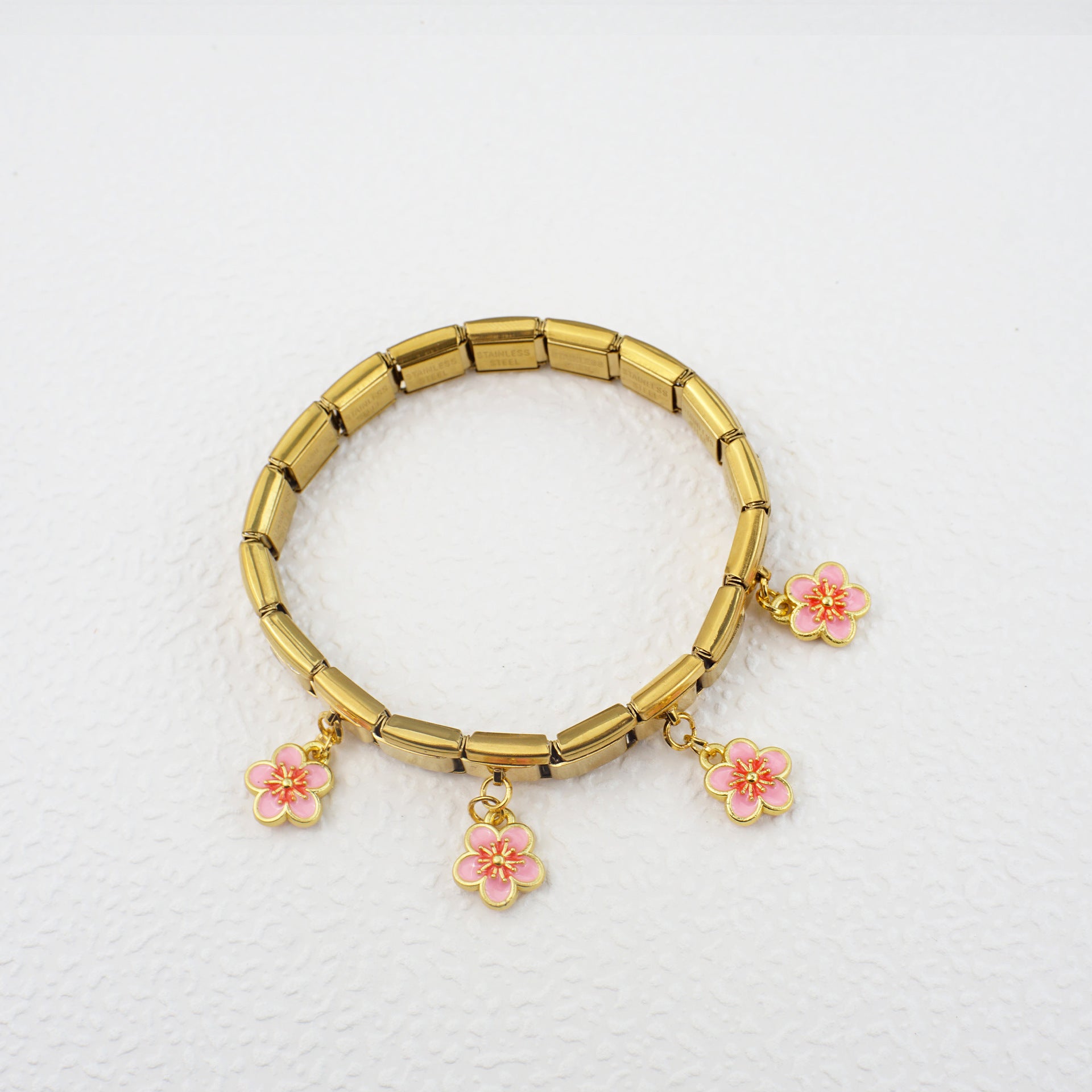 Wholesale 5pcs/   pack Single Section Creative Stainless Steel Composable Bracelet