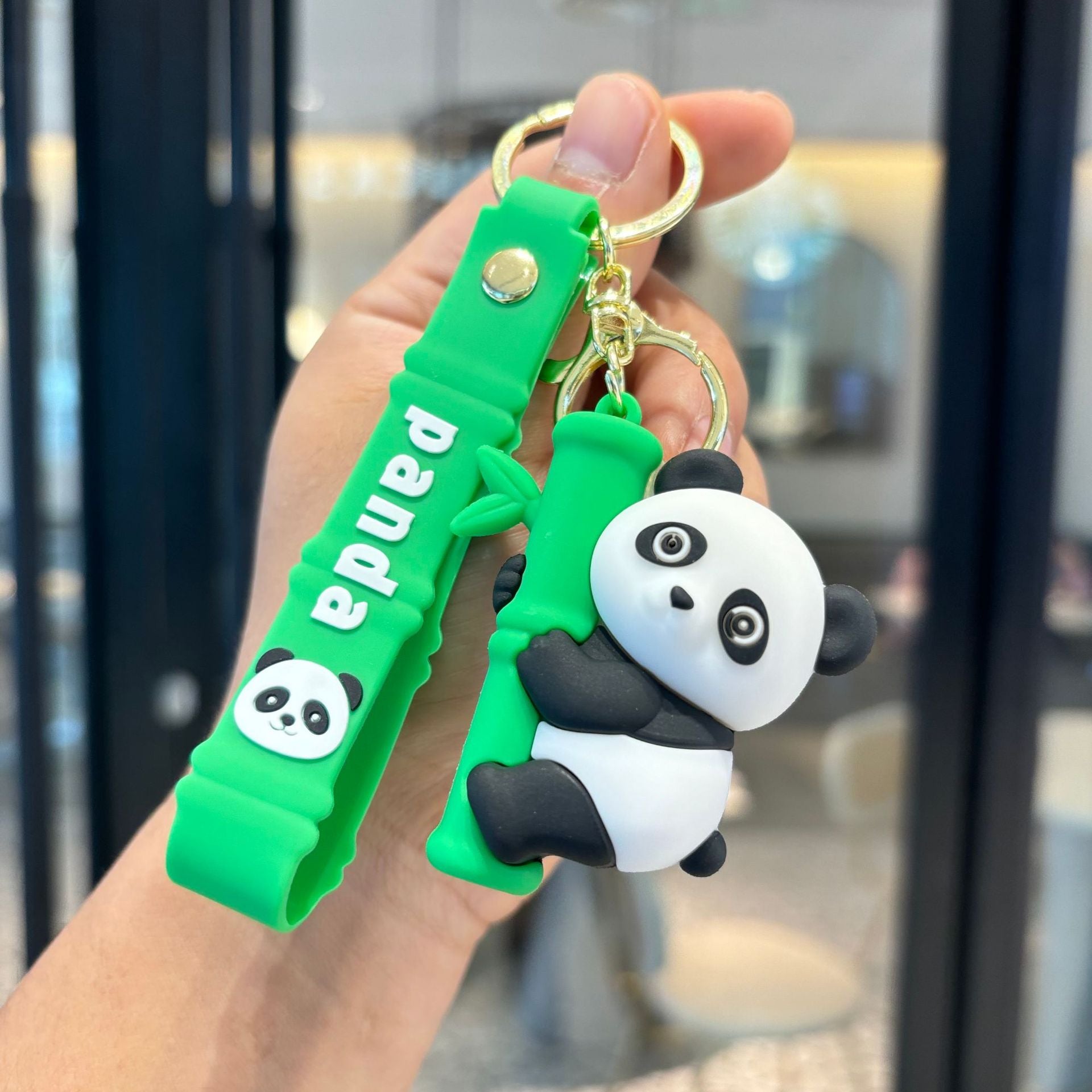Wholesale Cartoon Little Panda Keychain Pendant Pvc Panda Doll Keychain