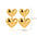 Wholesale  18K Gold Stainless Steel Bump Love Earrings Retro Heart-shaped Earrings