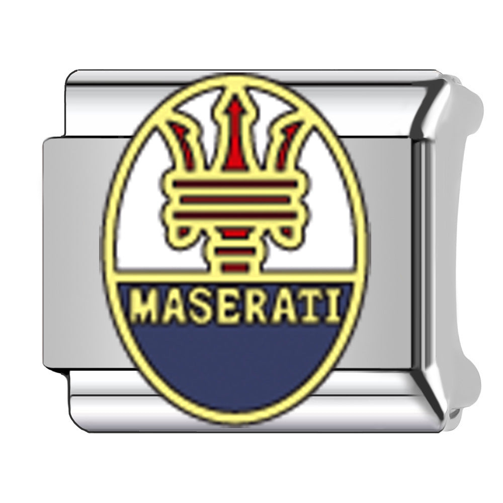 Wholesale Italian Charm Bracelet 9mm DIY Splicing Car Logo Stainless Steel Composable Bracelet