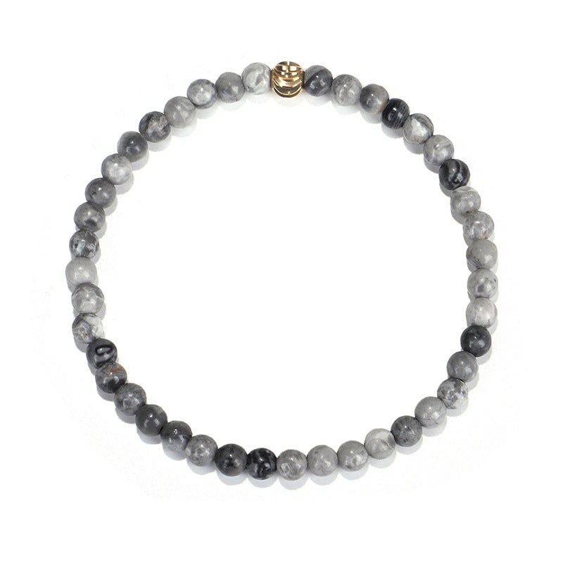 Wholesale elastic stone copper beads bracelet ring