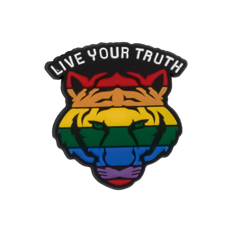 Wholesale 100pcs Random Rainbow Shoes Accessories Shoes Charms