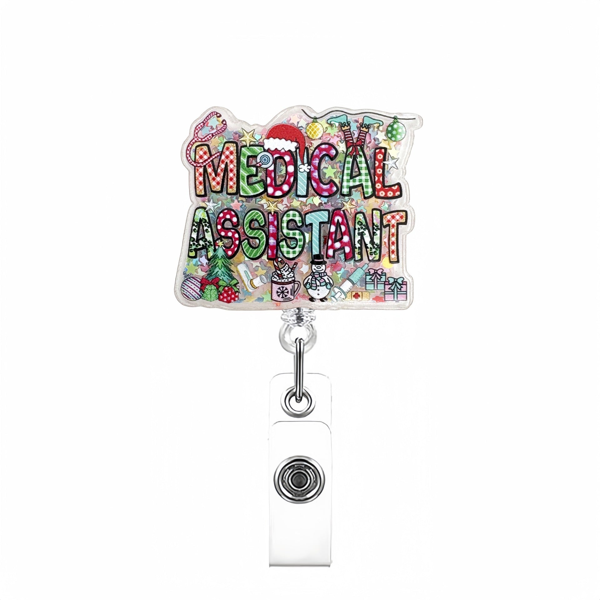 Wholesale Acrylic Quicksand Glitter Badge Reels Keychains