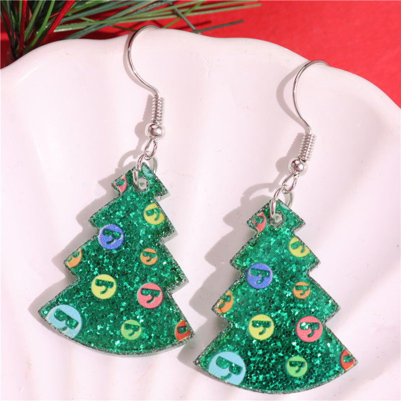 Wholesale  Glitter Color Flower Smiley Acrylic Earrings
