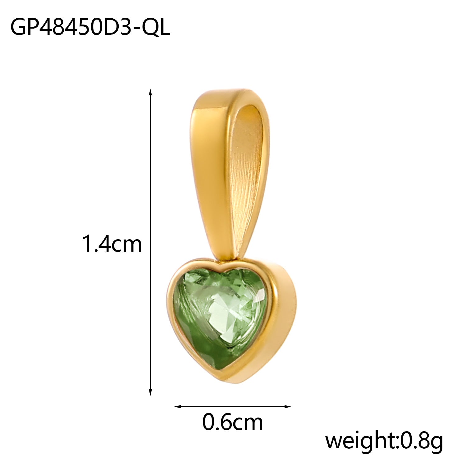 Wholesale DIY Colored Zircon Twelve Birthday Stone Pendant