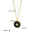 Wholesale  oil dripping necklace moon pattern titanium steel gold-plated necklace