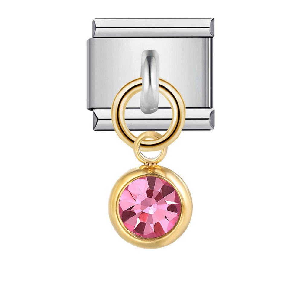 Wholesale New Charming Pendant Series Italian Modular Bracelet with Single Hook Titanium Steel Elastic Composite Strap Chain