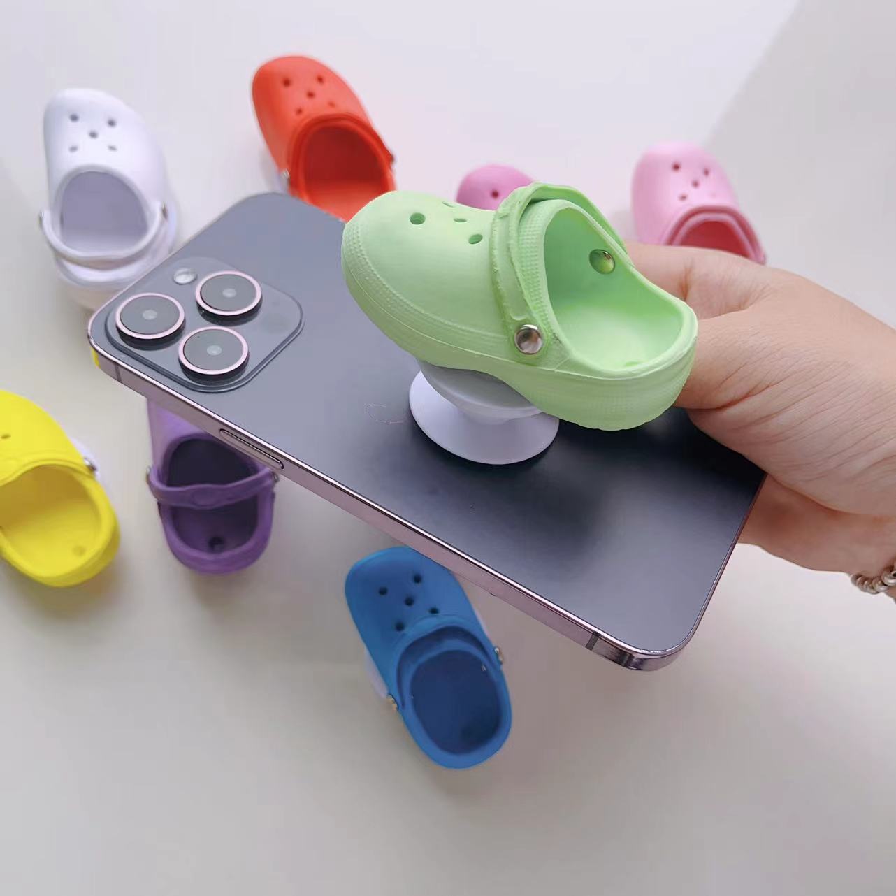 Wholesale Mini Croc Shoes Mobile Phone Airbag phone stand