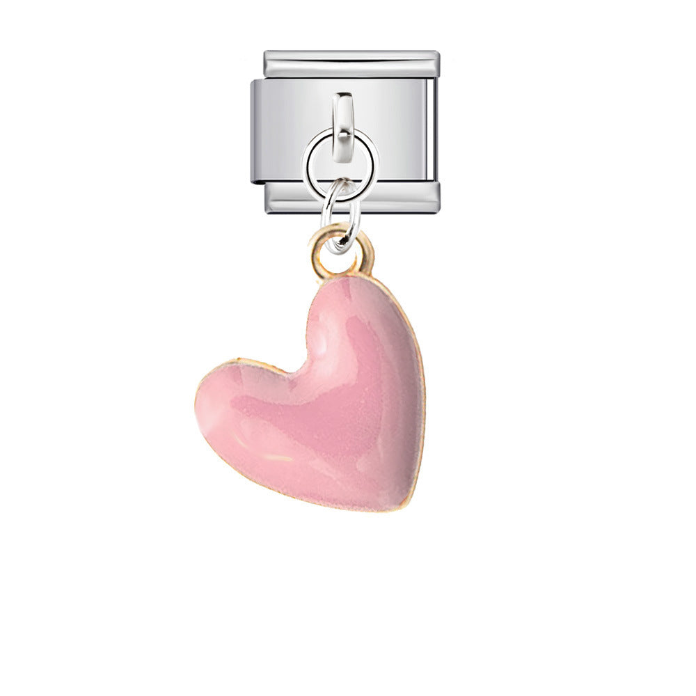 Wholesale Italian Charm Bracelet 9mm DIY Splicing Single Hook Love Stainless Steel Composable Bracelet