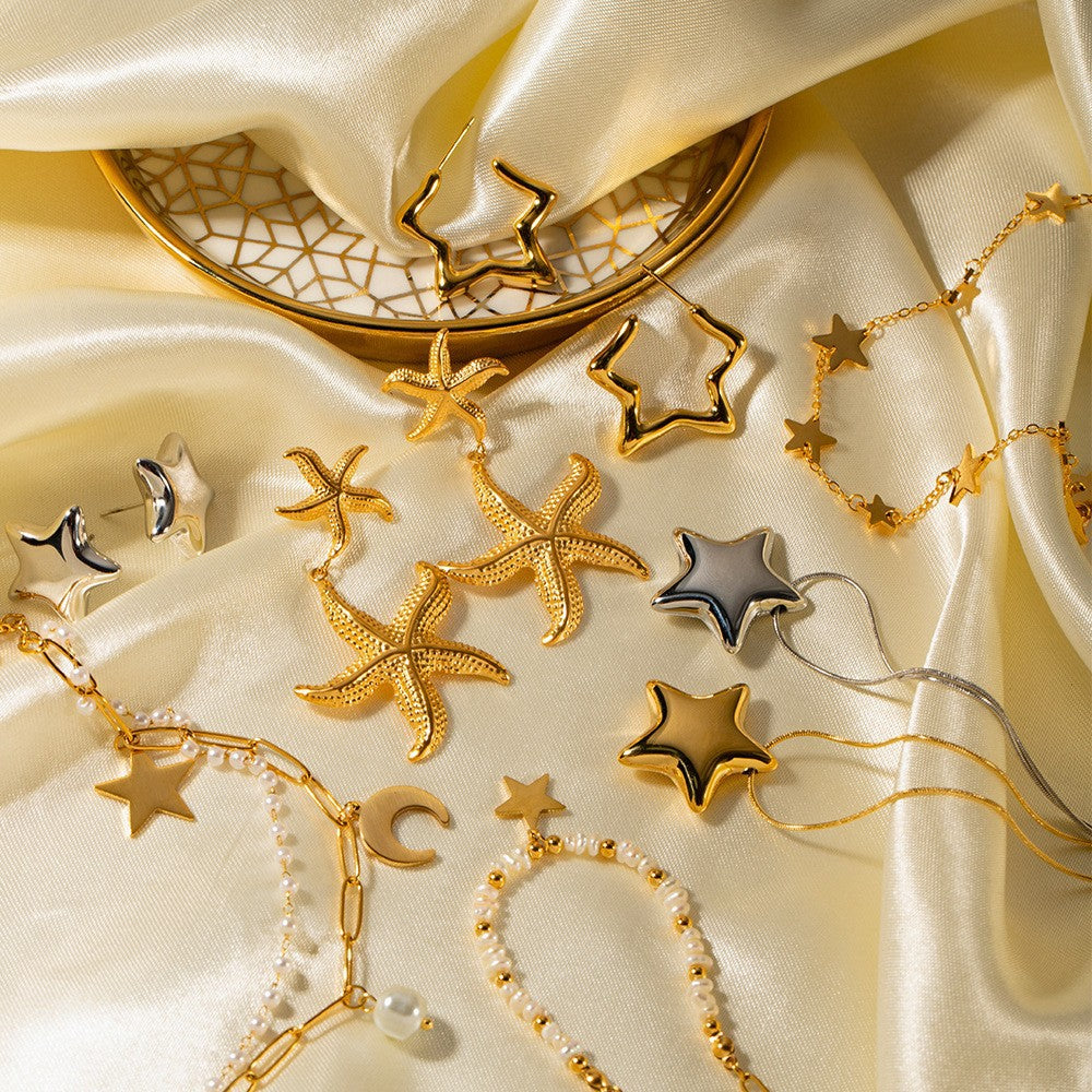 Wholesale Stainless Steel Necklace Clavicle Chain 18K Gold Plated Necklace ACC-NE-JD004