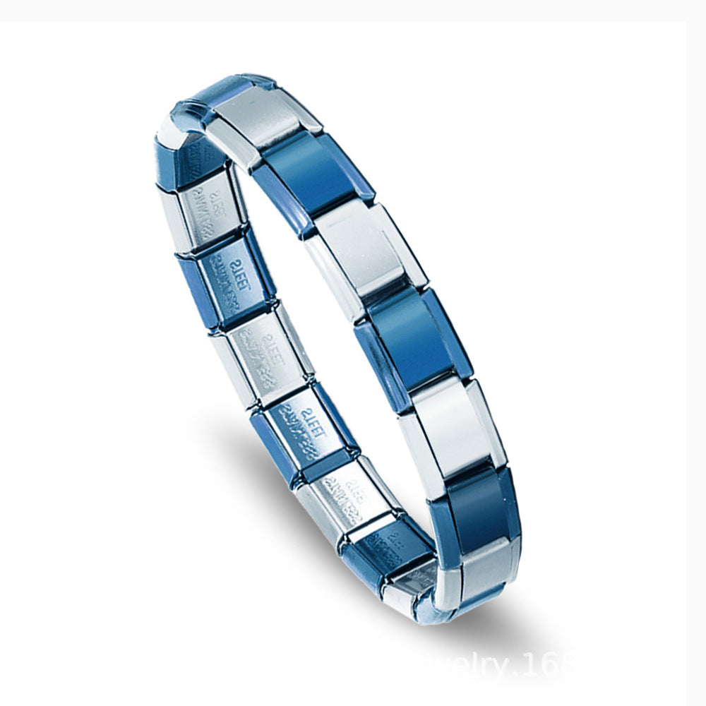 Wholesale Italian Modular Color Stainless Steel Elastic Bracelet