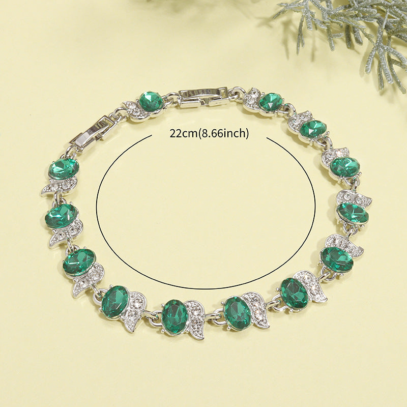 Wholesale Meniscus Colored Zircon Bracelet ACC-BT-Puhai001