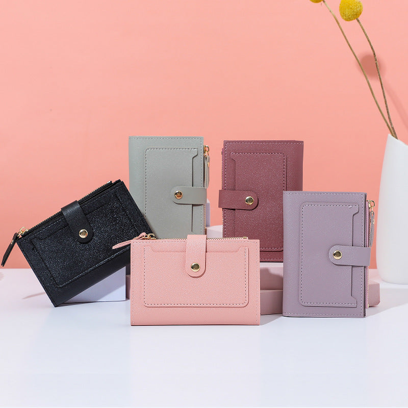 Wholesale Trendy Black PU Zip Card Holder Wallet With Multiple Slots And Coin Pocket For Women Everyday Accessory And Gift