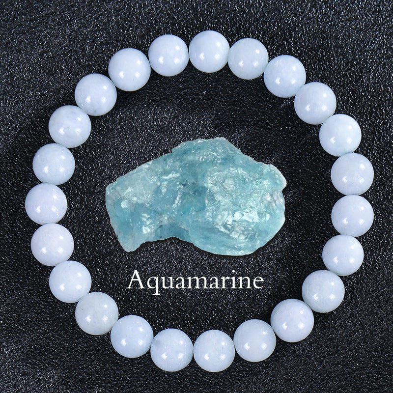 Wholesale Natural Stone Apatite Sunstone Elastic Bracelet Handmade Round Bead Jewelry Accessory Unisex Casual Gift Boutique Resale