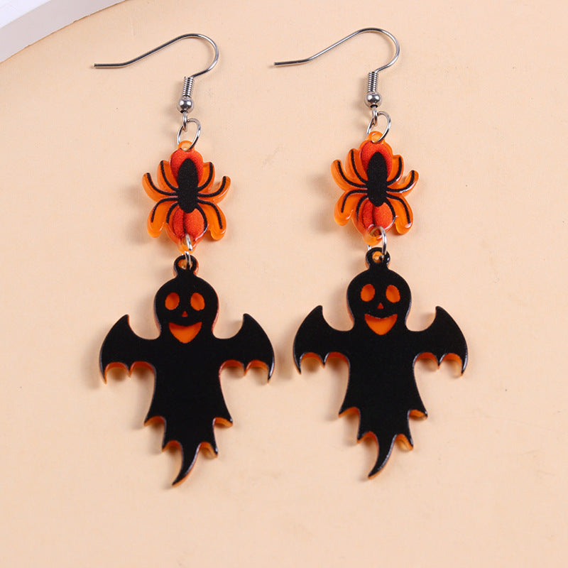 Wholesale Halloween Series Acrylic Earrings Cartoon Spider Personalized Earrings