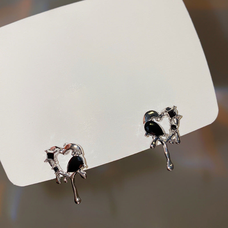 Wholesale Black Camellia Pearl Earrings