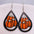 Wholesale Thanksgiving wooden earrings pumpkin turkey car water drop pendant earrings