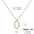 Wholesale light luxury versatile mirror pendant geometric necklace