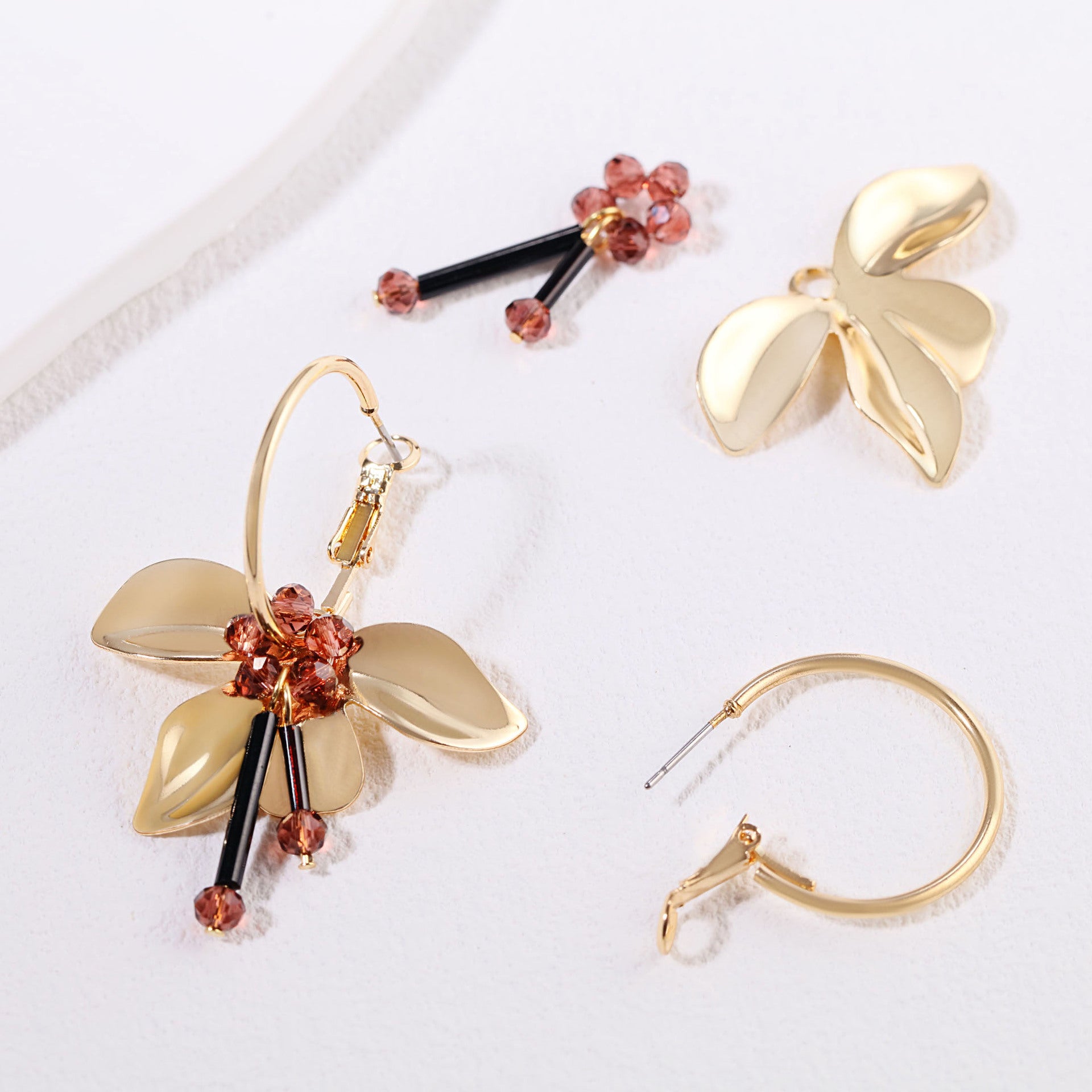 Wholesale Ballet Girl Fashion Retro Alloy Flower Earrings