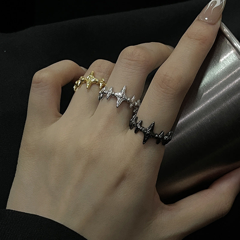 Wholesale Star Copper Open Adjustable Rings ACC-RS-JiuHao031