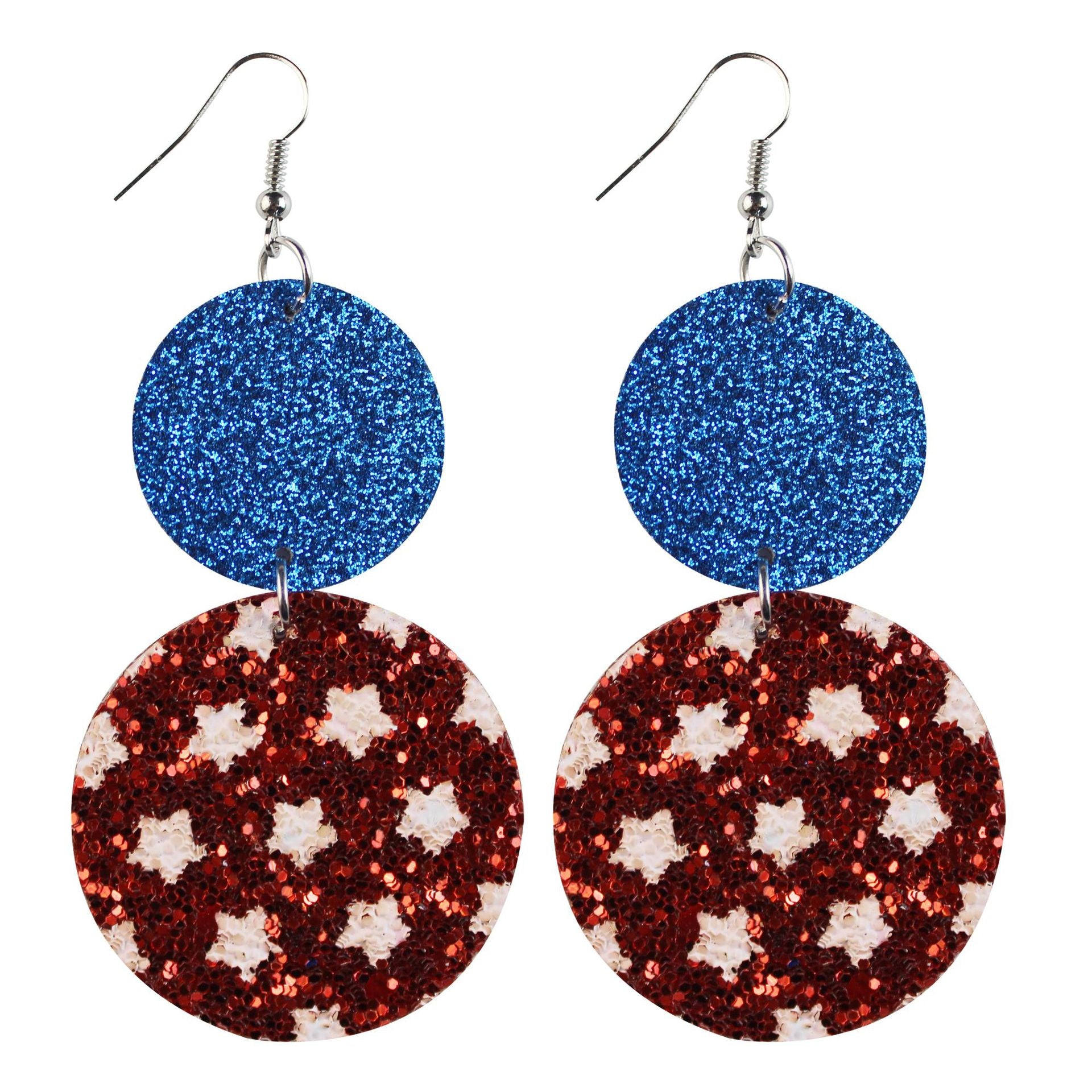 Wholesale Independence Day leather earrings