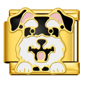 Wholesale  Italian Charm Bracelet 9mm DIY gold and silver pet dog series  Creative Stainless Steel Composable Bracelet