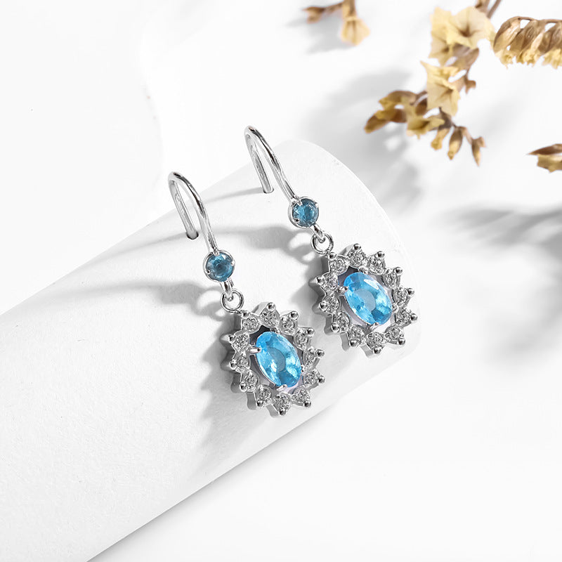 Wholesale 18K Stainless Steel Double Layer Light Luxury Micro Inlaid Zircon Earrings ACC-ES-LianYi001