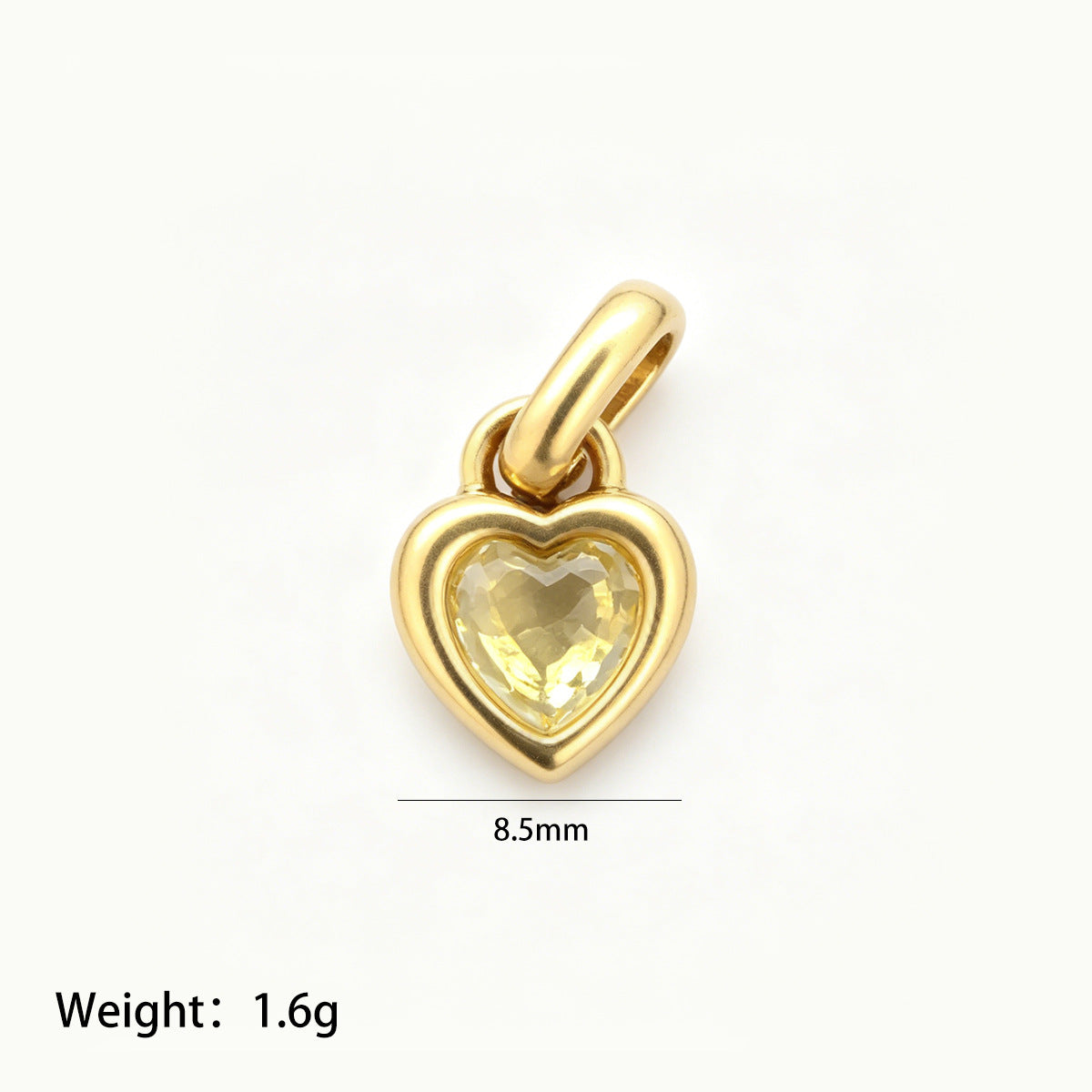 Wholesale Stainless Steel Heart Birthstone Pendant With Zircon Stylish Women S Jewelry Accessory For Gift And Boutique Resale