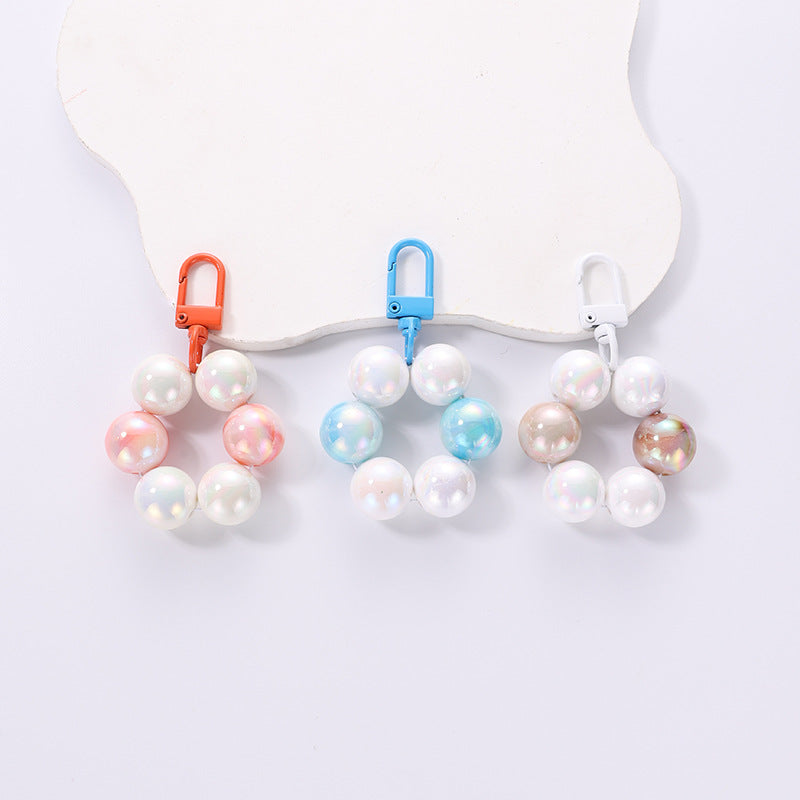 Wholesale Colored Acrylic Beaded Keychain Bag Hanging Accessories ACC-KC-HuiMei013