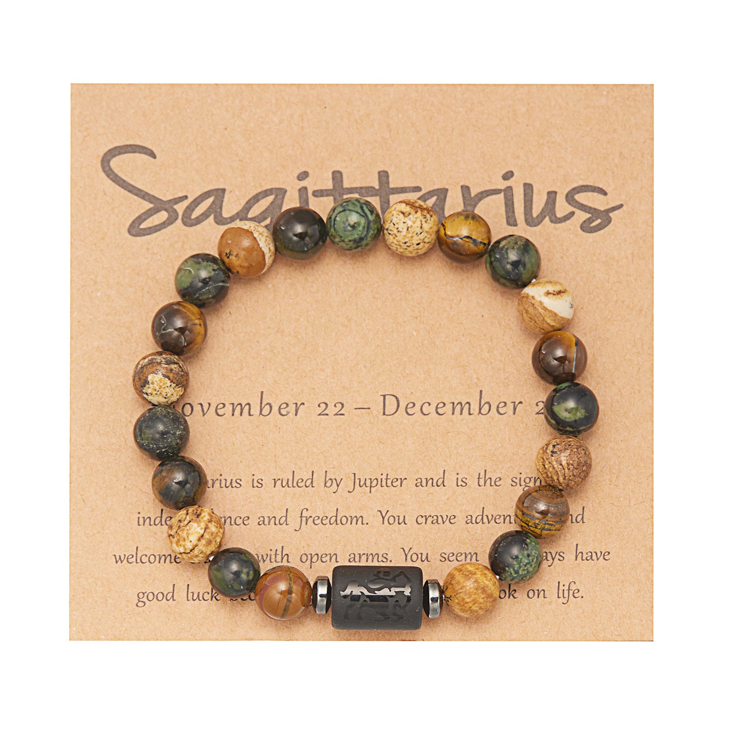 Großhandel Naturstein zwölf Konstellation Perlenarmband