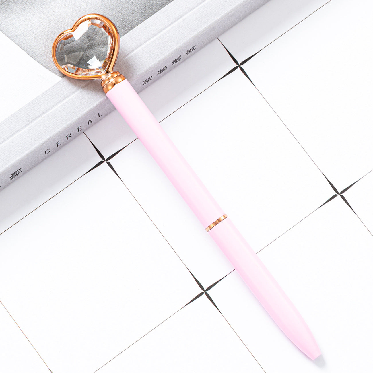 Wholesale Love Diamond Pen Heart Shaped Ballpoint Pen ACC-PN-HuaHao019