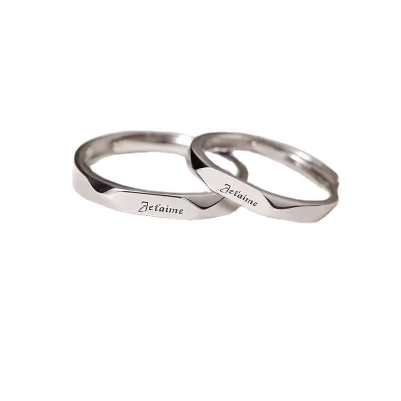 Wholesale S925 sterling silver I love you couple ring