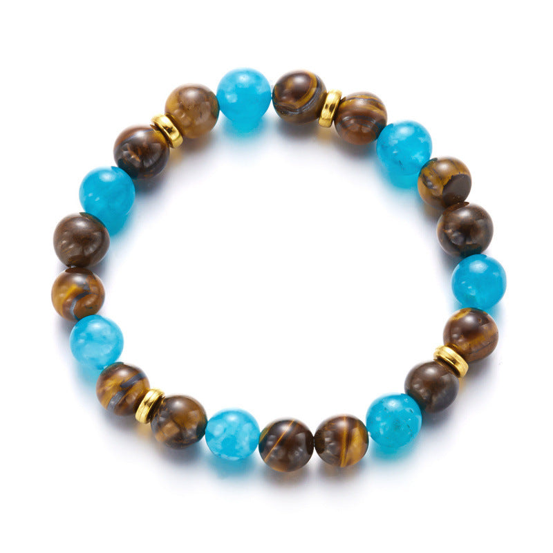 Wholesale  Tiger Eye Stone Devil's Eye Elastic Stone Bracelet