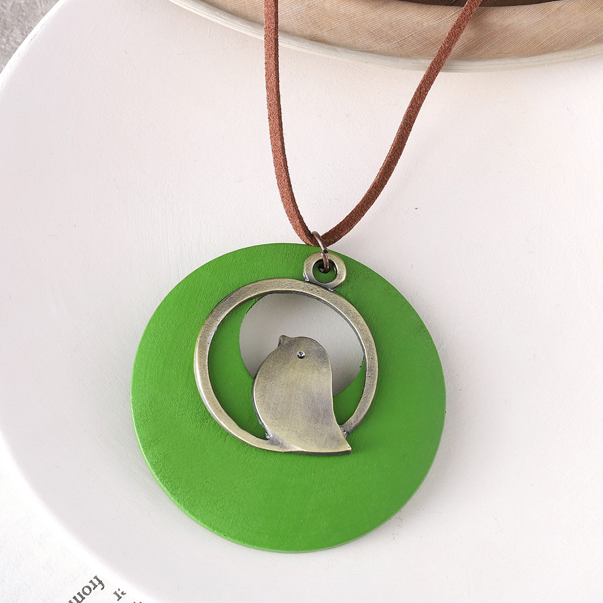 Wholesale Bird Pendant Long Necklace Korean Style Ethnic Fashion Jewelry Accessory Boutique Resale