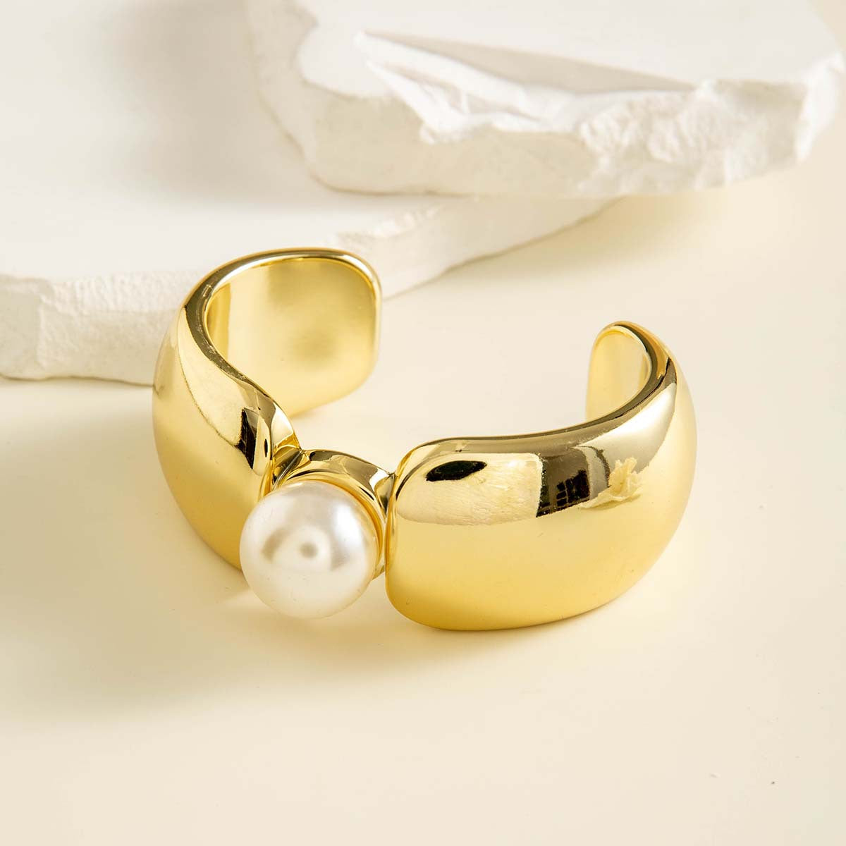 Wholesale  geometric irregular CCB gold and silver bracelet
