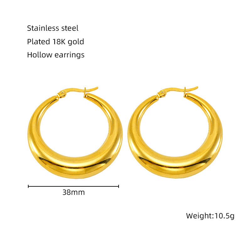 Wholesale stainless steel hollow earrings